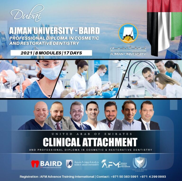Professional Diploma In Cosmetic And Restorative Dentistry & Clinical Attachments – Dubai-2021
