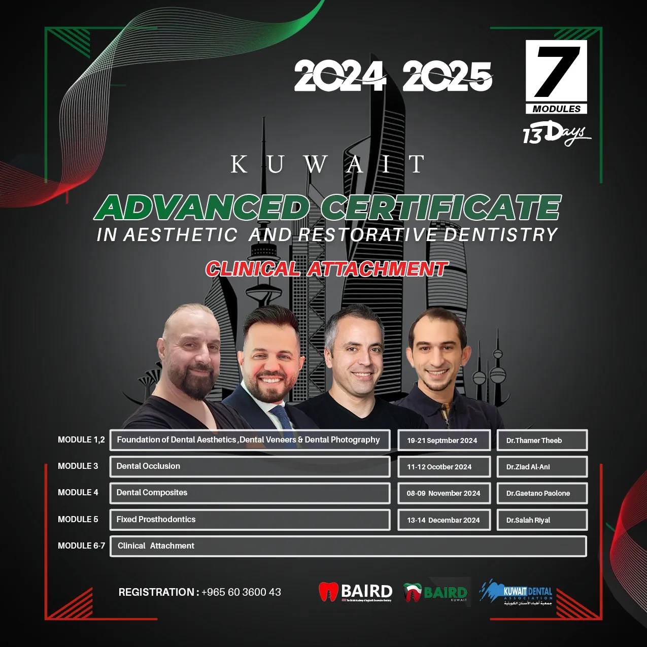 BAIRD professional Diploma In Cosmetic and Restorative Dentistry in Kuwait